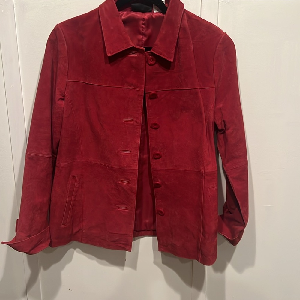 Vintage Spiegel Red Suede Jacket